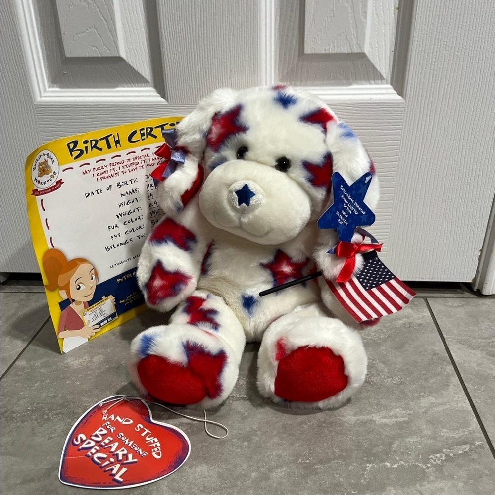 Build-a-Bear 2009 Limited Edition Patriotic Pup Dog